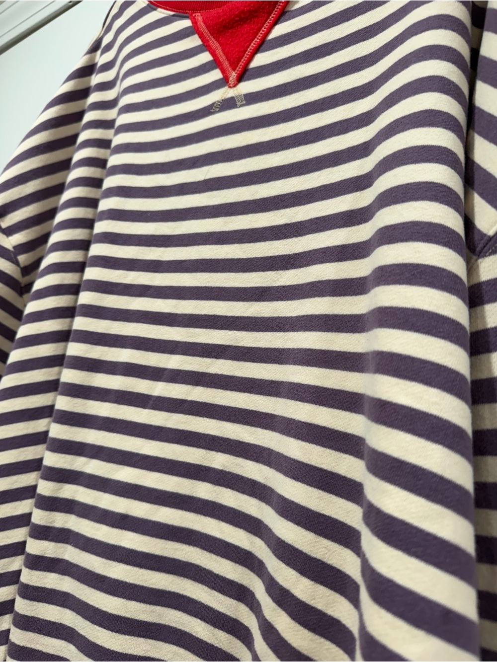 NATURAL LIFE Red-Trim Purple & White Striped Top L/XL - Picture 7 of 7